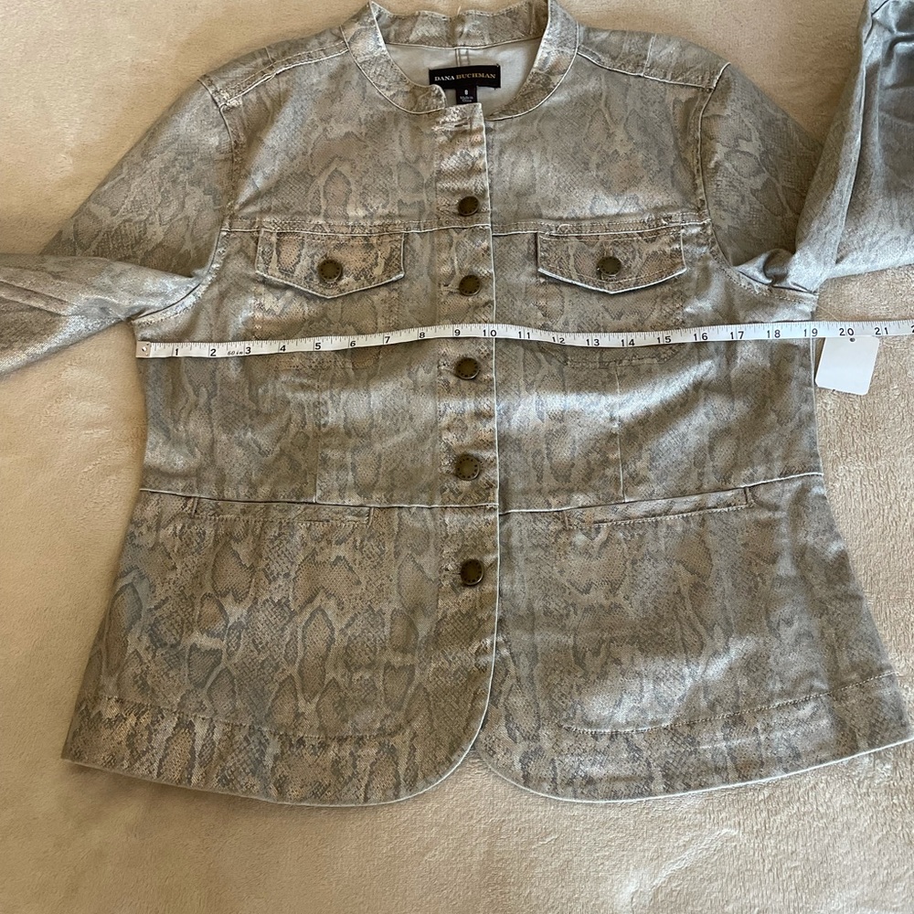 Dana Buchman Snake Skin Jacket - Size 8 - Picture 7 of 11